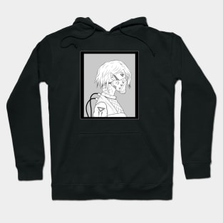 Cyberpunk girl short hair Hoodie